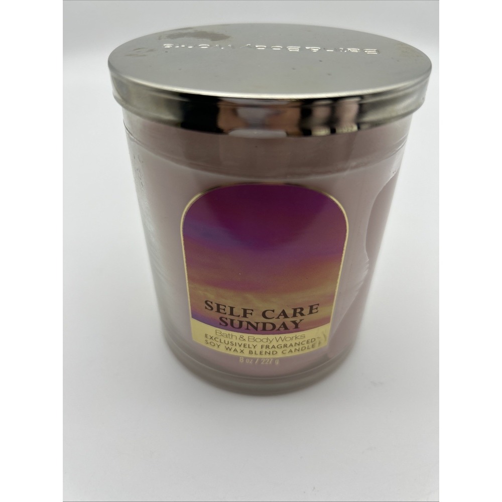 *NEW* SELF CARE SUNDAY ~ SINGLE WICK CANDLE  ~ Bath &‎ Body Works ~8 Oz